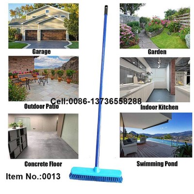 HQ0013 blue color hard bristle plastic wall cleaning brush