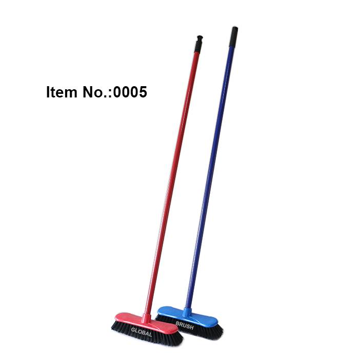 HQ0005 w/ long wooden handle outdoor cleaning upright industrial hard brush